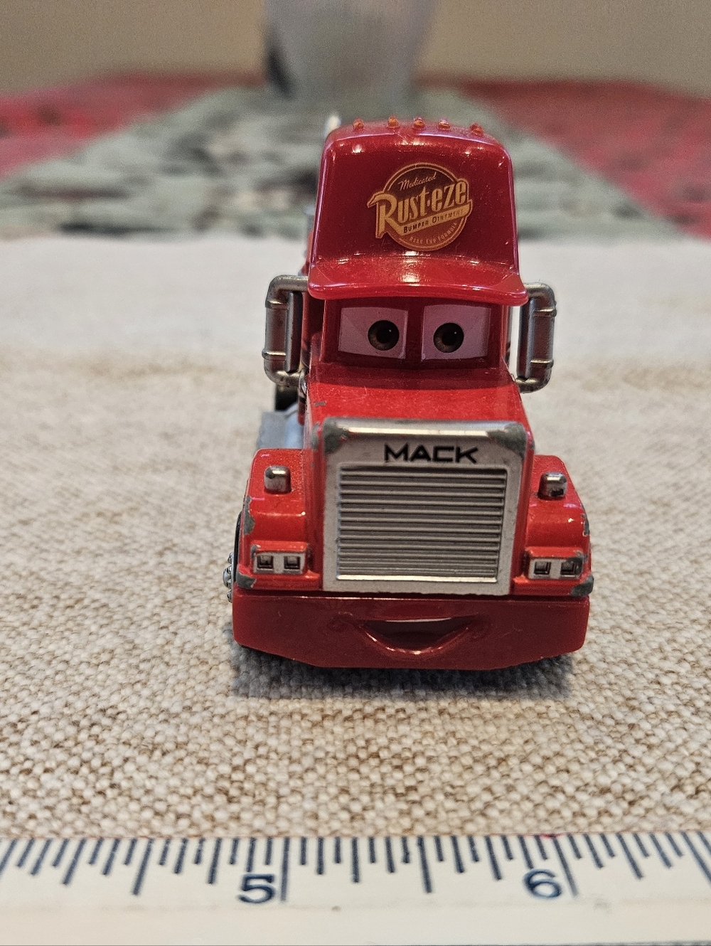 Disney Pixar 2007 Cars Metal Diecast Lightning McQueen's Mack Truck Cab only